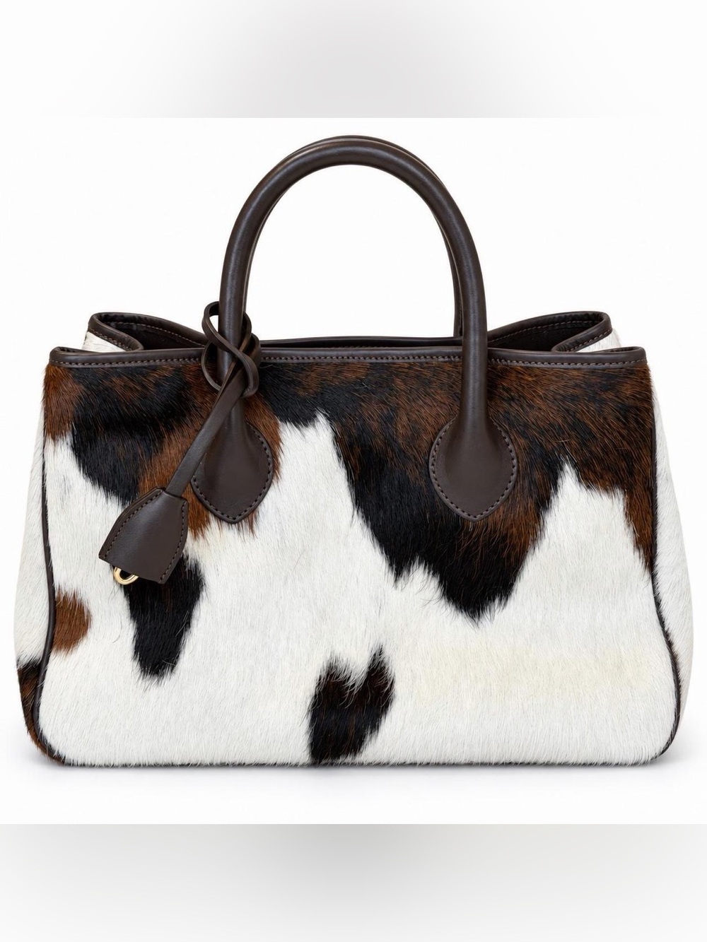 Mark & Graham Brown, Black & White Cowhide Tote Bag